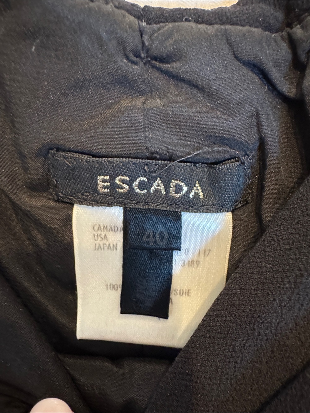 Escada Black Ruched Top - Picture 4 of 5